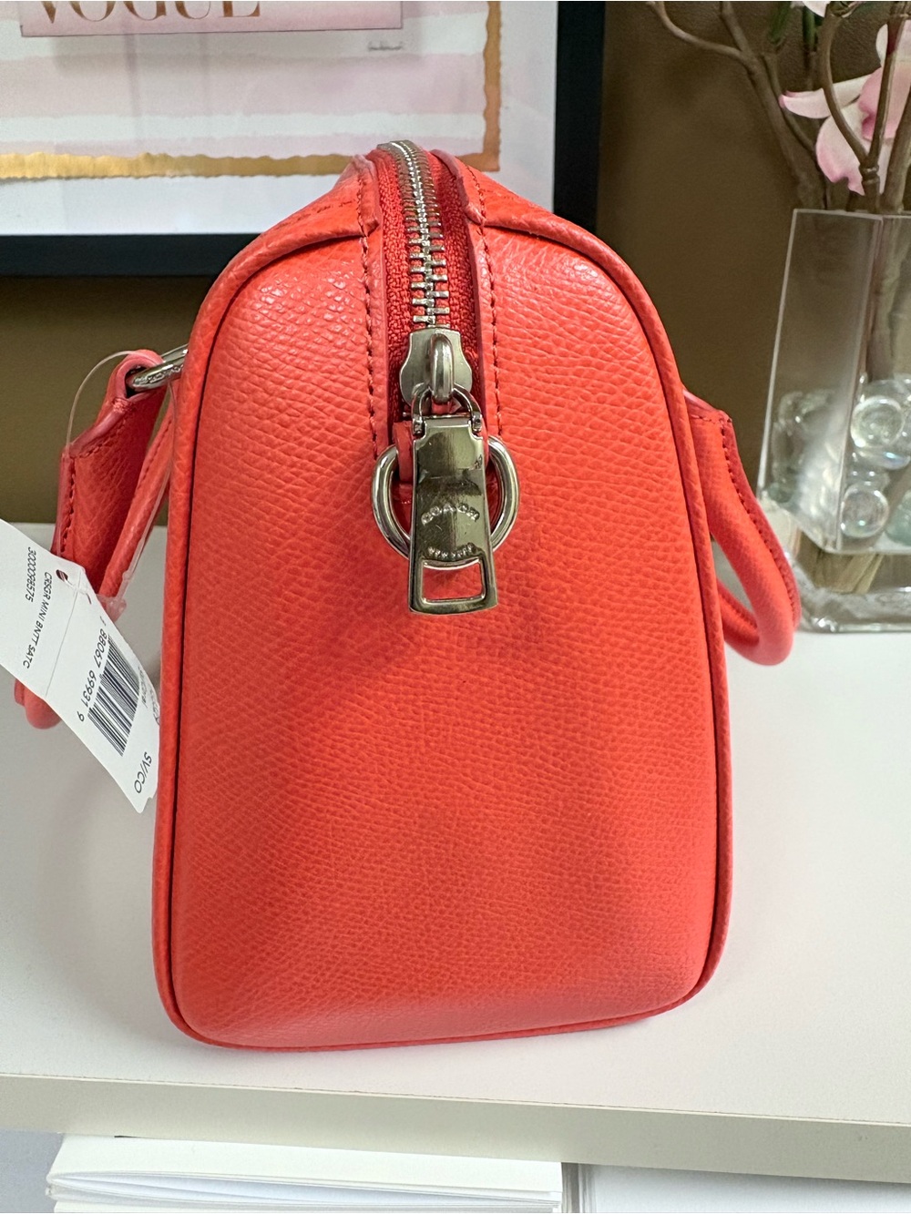 Coach Bennett coral Leather Satchel - Picture 8 of 16